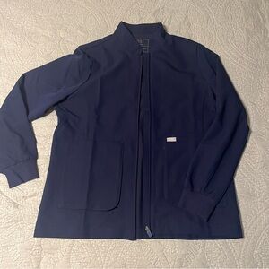 Figs Sebina scrub jacket, navy, size large. New without tags, never worn.